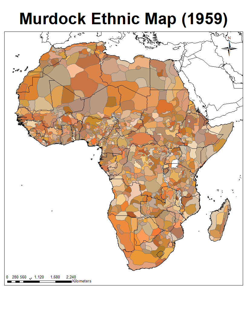 African Ethnic Groups Map 80
